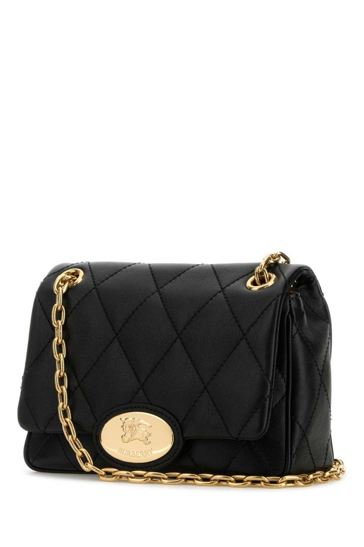 Burberry Black Leather Small Strand Shoulder Bag