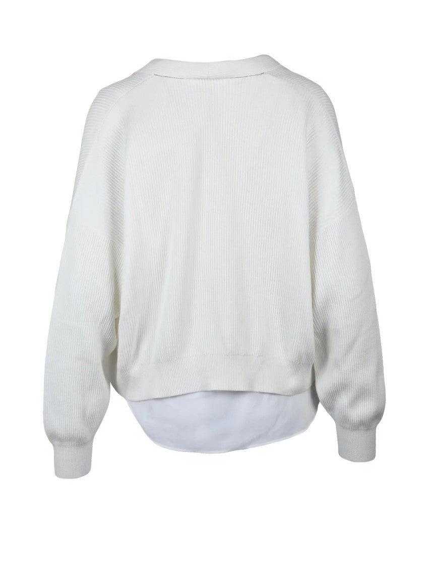 Brunello Cucinelli Open Cotton Cardigan - White