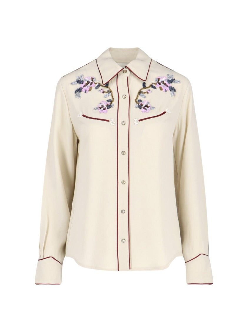 Isabel Marant Classic White Shirt With Structured Collar