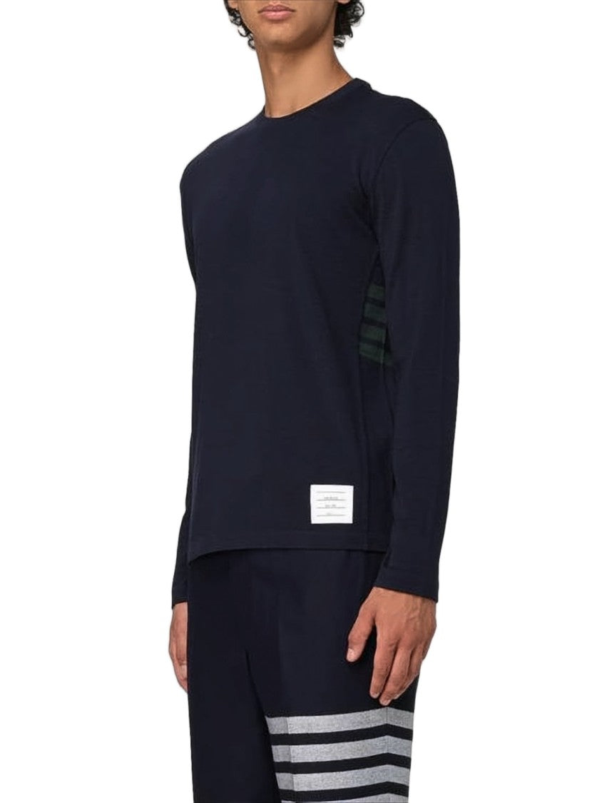 Thom Browne Minimalist Navy Knit Sweater