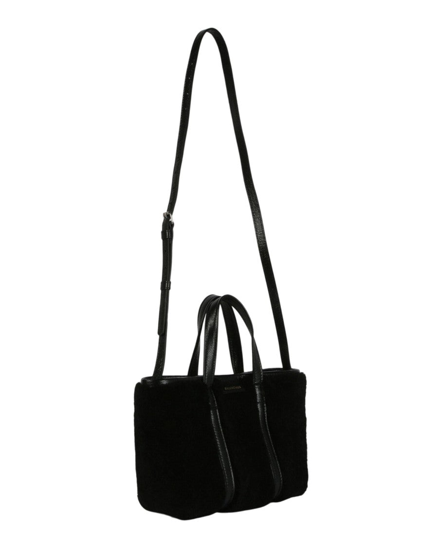 Balenciaga Barbes East West Shearling Shopper Bag