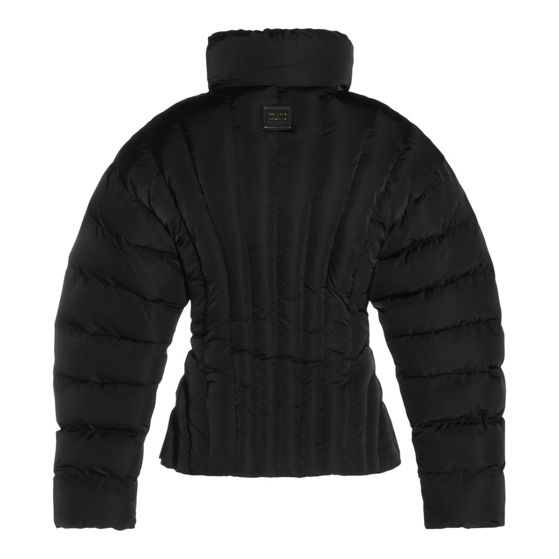 Elisabetta Franchi Quilted Slim-Fit Puffer Down Jacket With High Neck