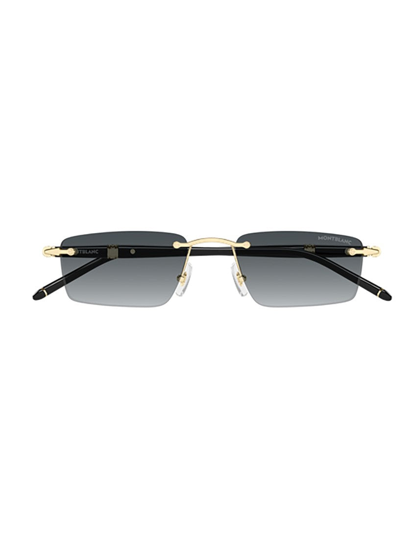 Montblanc Rimless Gradient Sunglasses With Gold Accents