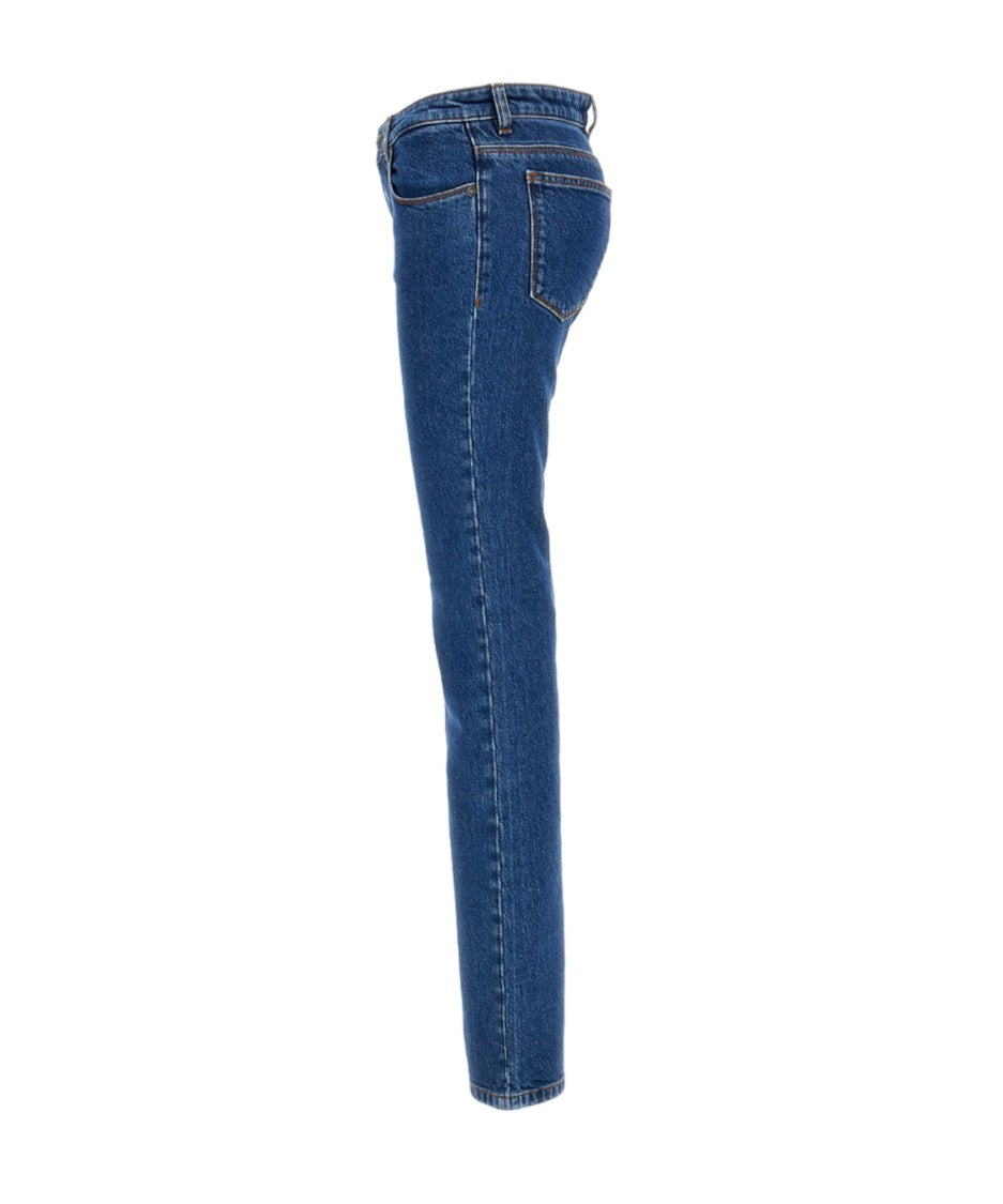Fay Skinny Fit Stone-Washed Denim Jeans
