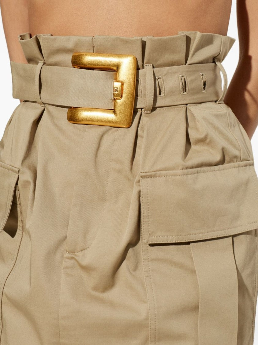 Balmain Minimalist High Waisted A-Line Skirt