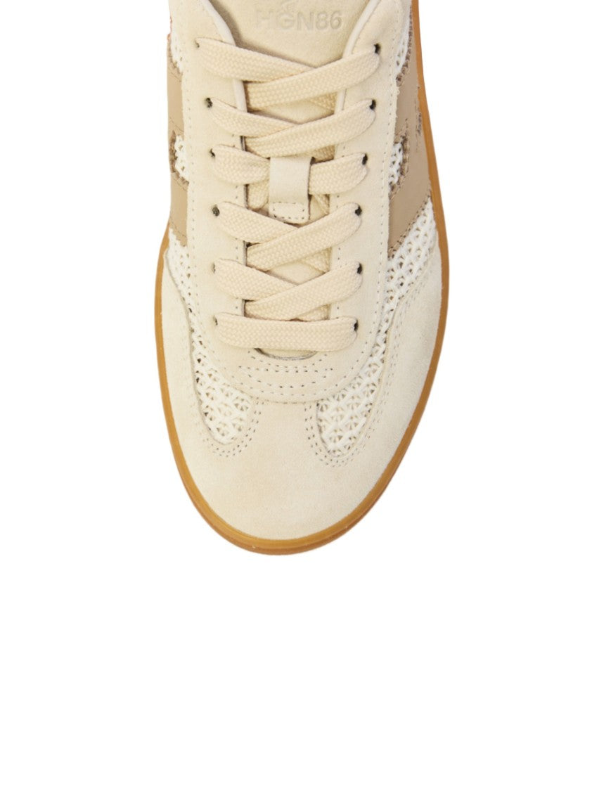 Hogan Contemporary Low-Profile Sneakers With Serrated Logo