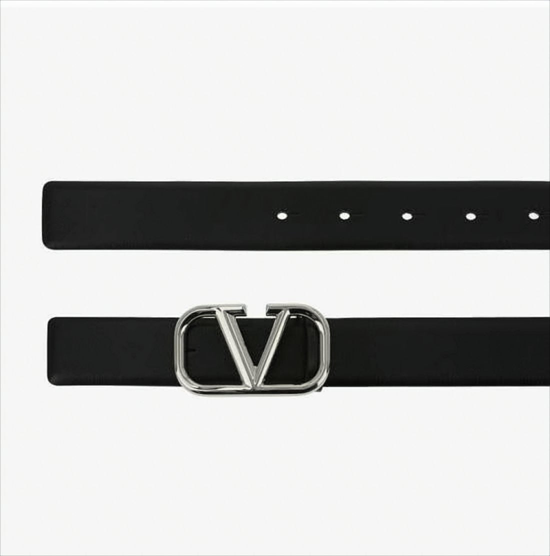 Valentino Garavani Black Leather Belt