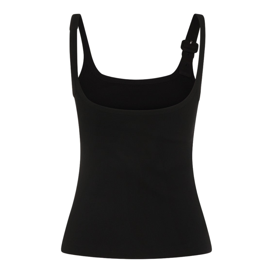 Courrèges Fitted Black Tank With Adjustable Straps