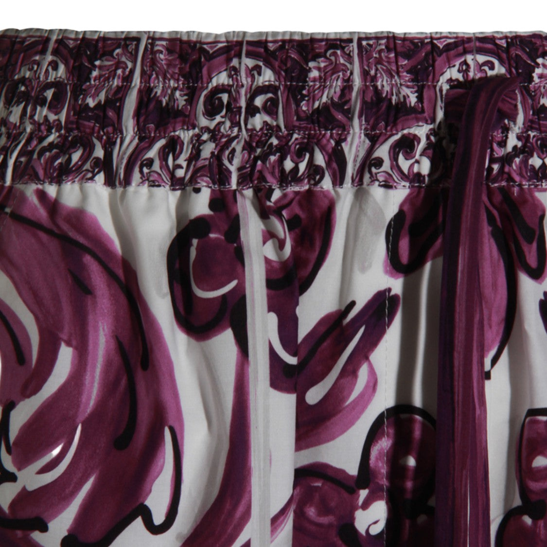 Dolce & Gabbana Baroque-Inspired Artistic Shorts With Adjustable Waistband