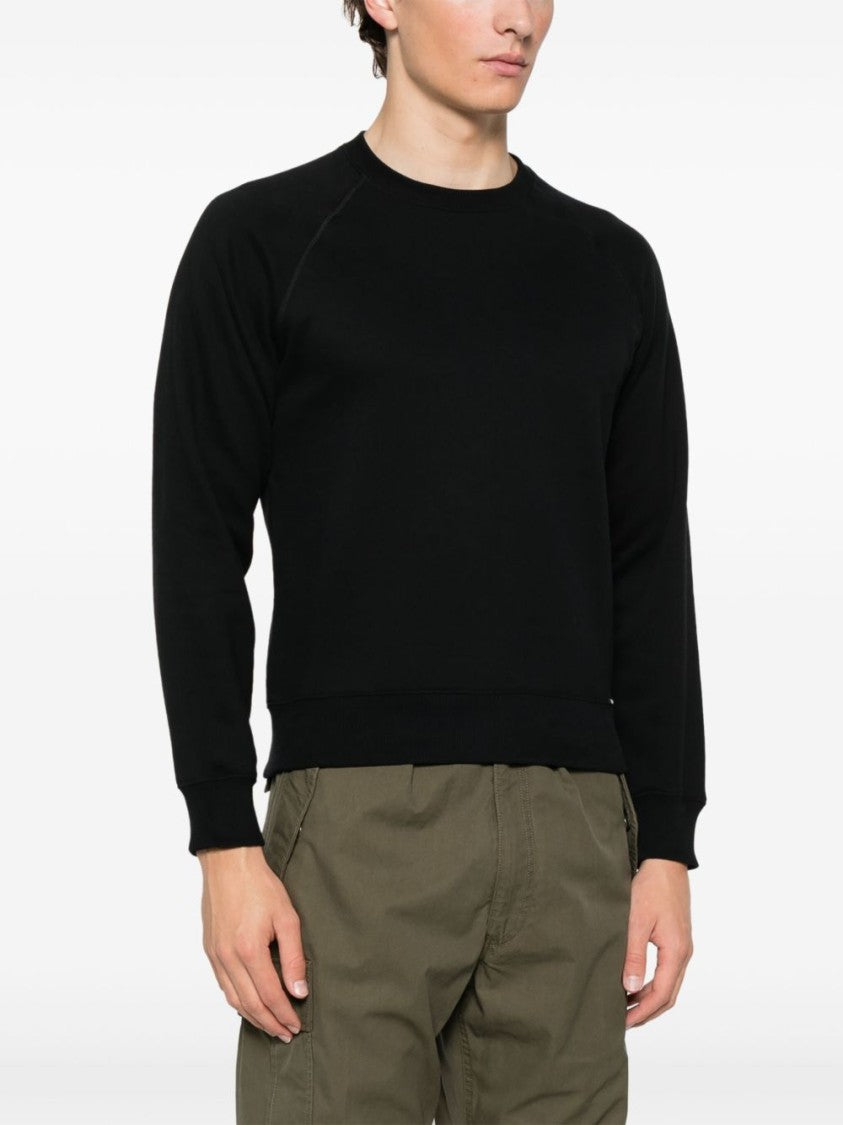 Tom Ford Black Fleece Crewneck Sweatshirt With Signature Logo
