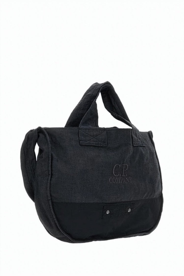 C.P. Company Black Refined Padded Shoulder Flap Bag