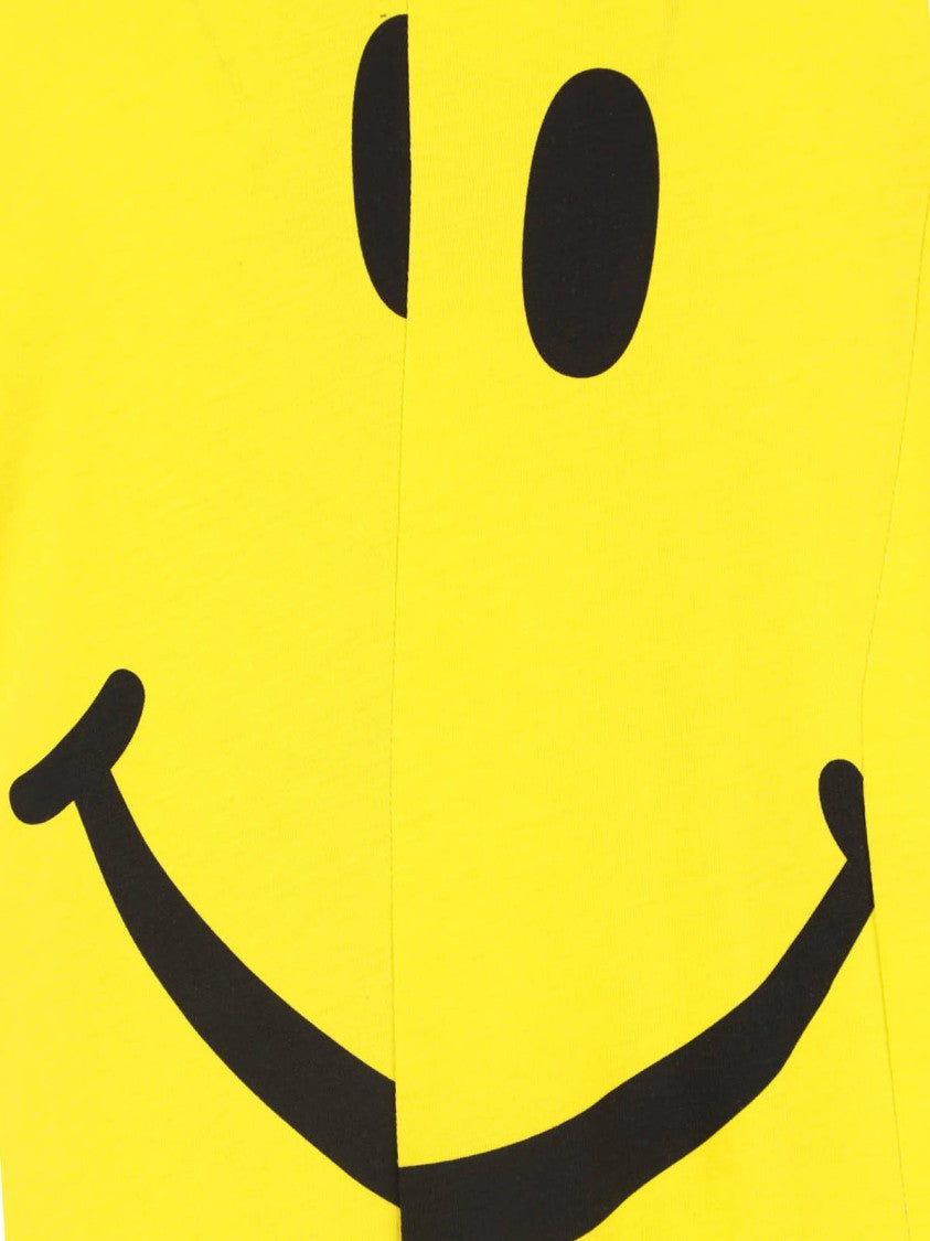 Moschino White Smiley Print Cotton Mini Dress