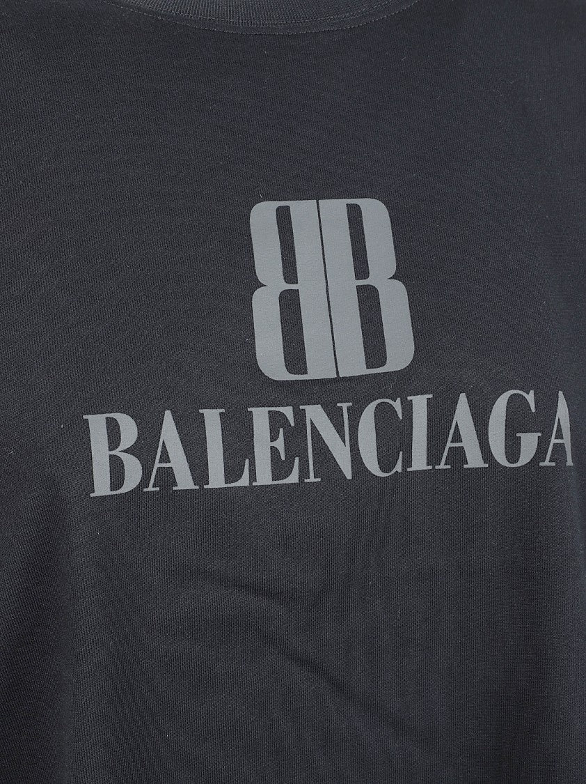 Balenciaga Oversized T-Shirt With Ribbed Crew Neck