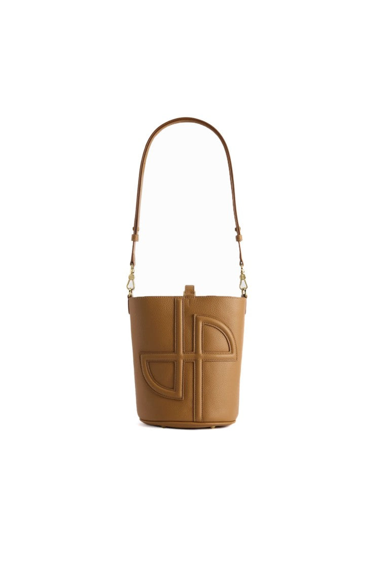 Patou Grained Leather Bucket Handbag