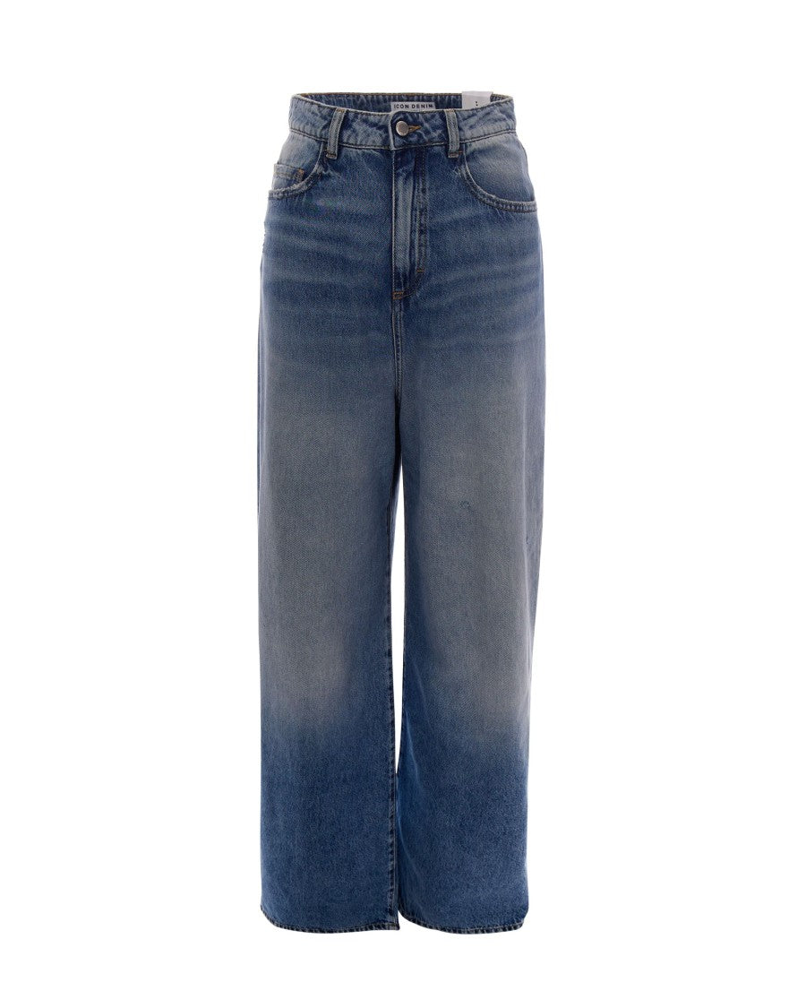 Icon Denim Wide-Leg Vintage Jeans With Five-Pocket Design