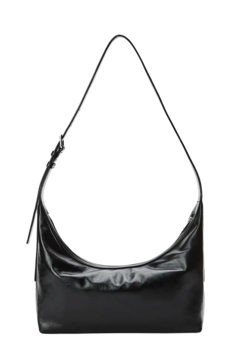 Alexander Wang Black Punch Crossbody Sling Front Logo Leather Shoulder Bag