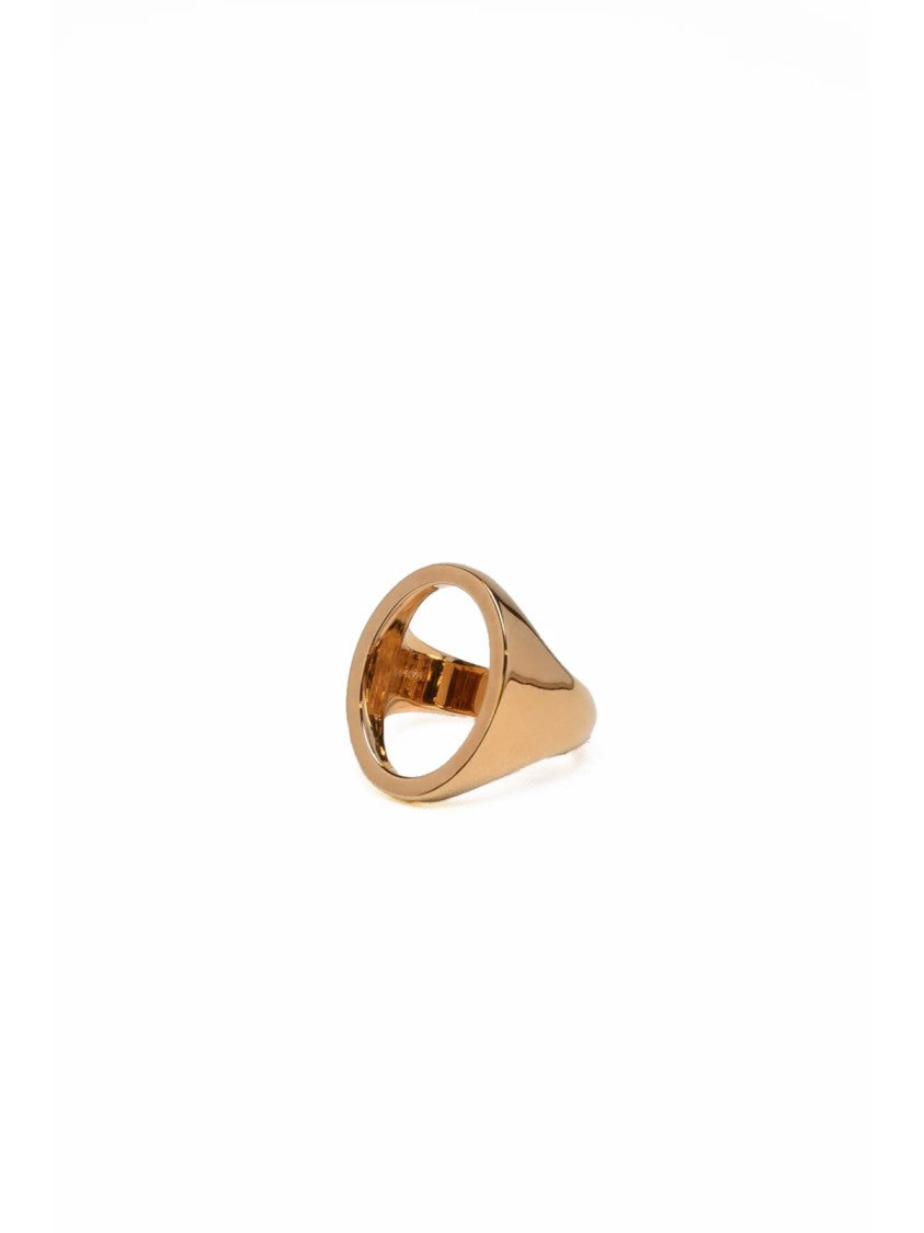 Mm6 By Maison Margiela Gold Brass Minimalist Ring