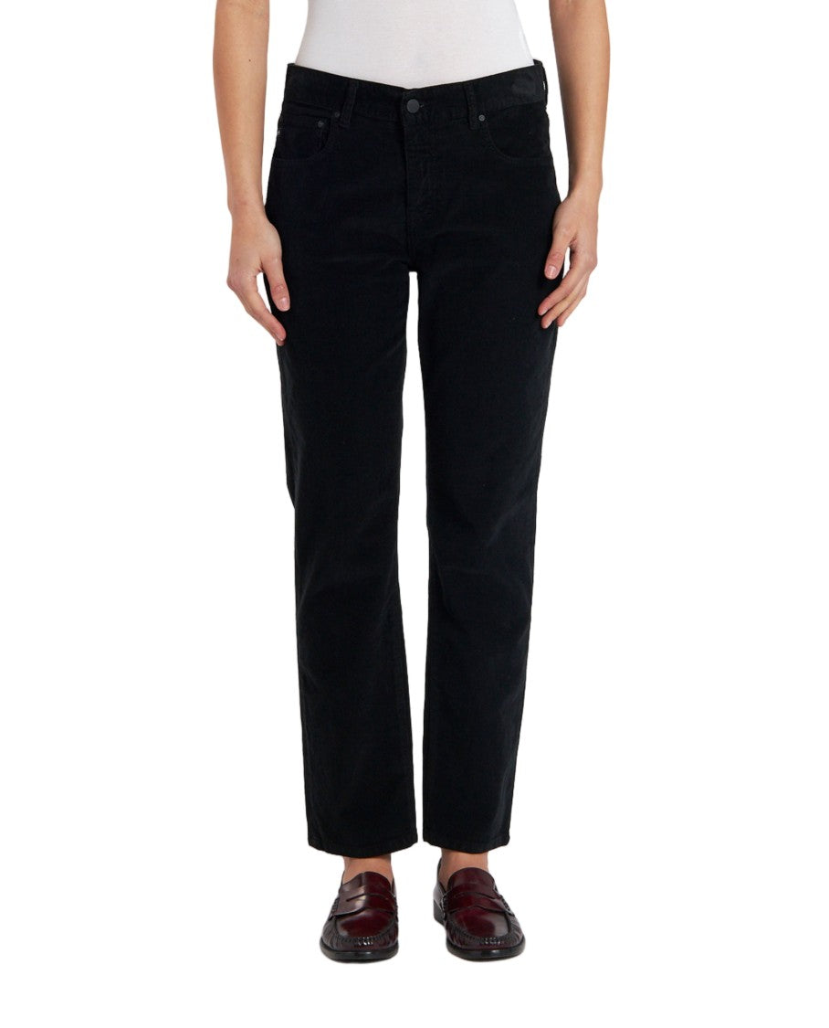Ag Slightly Slouchy Black Slim Jeans With Classic Five-Pocket Design