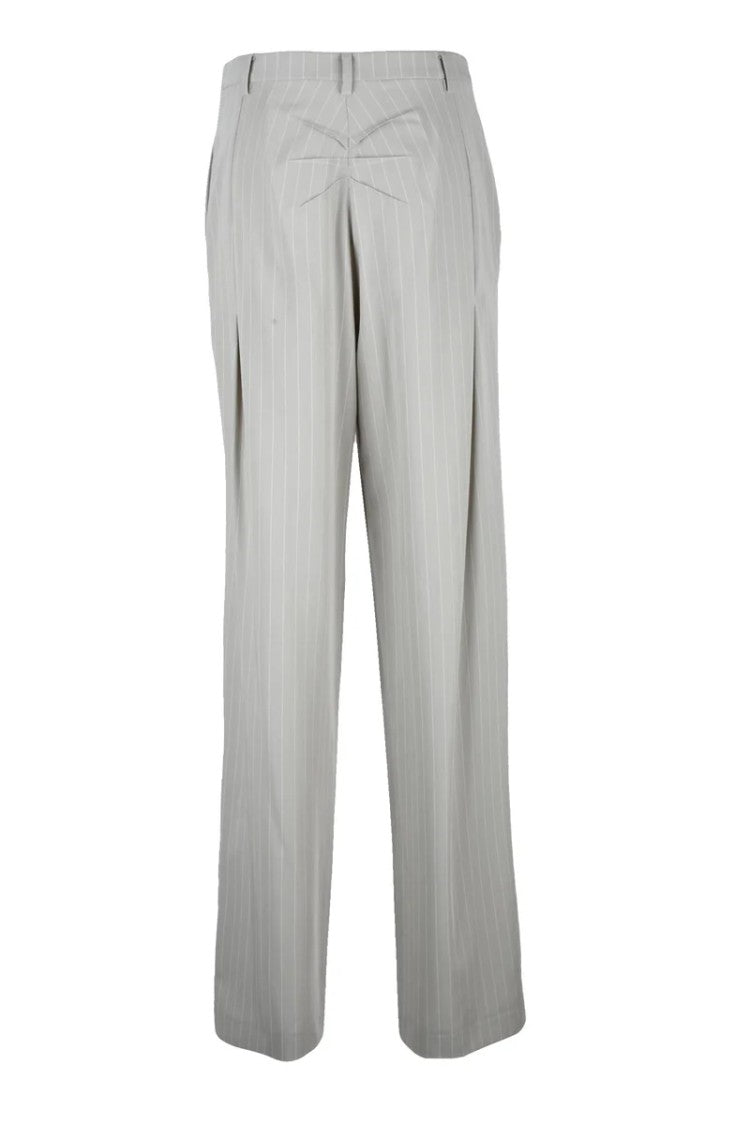 Patrizia Pepe Wide Leg Trousers - Light Grey