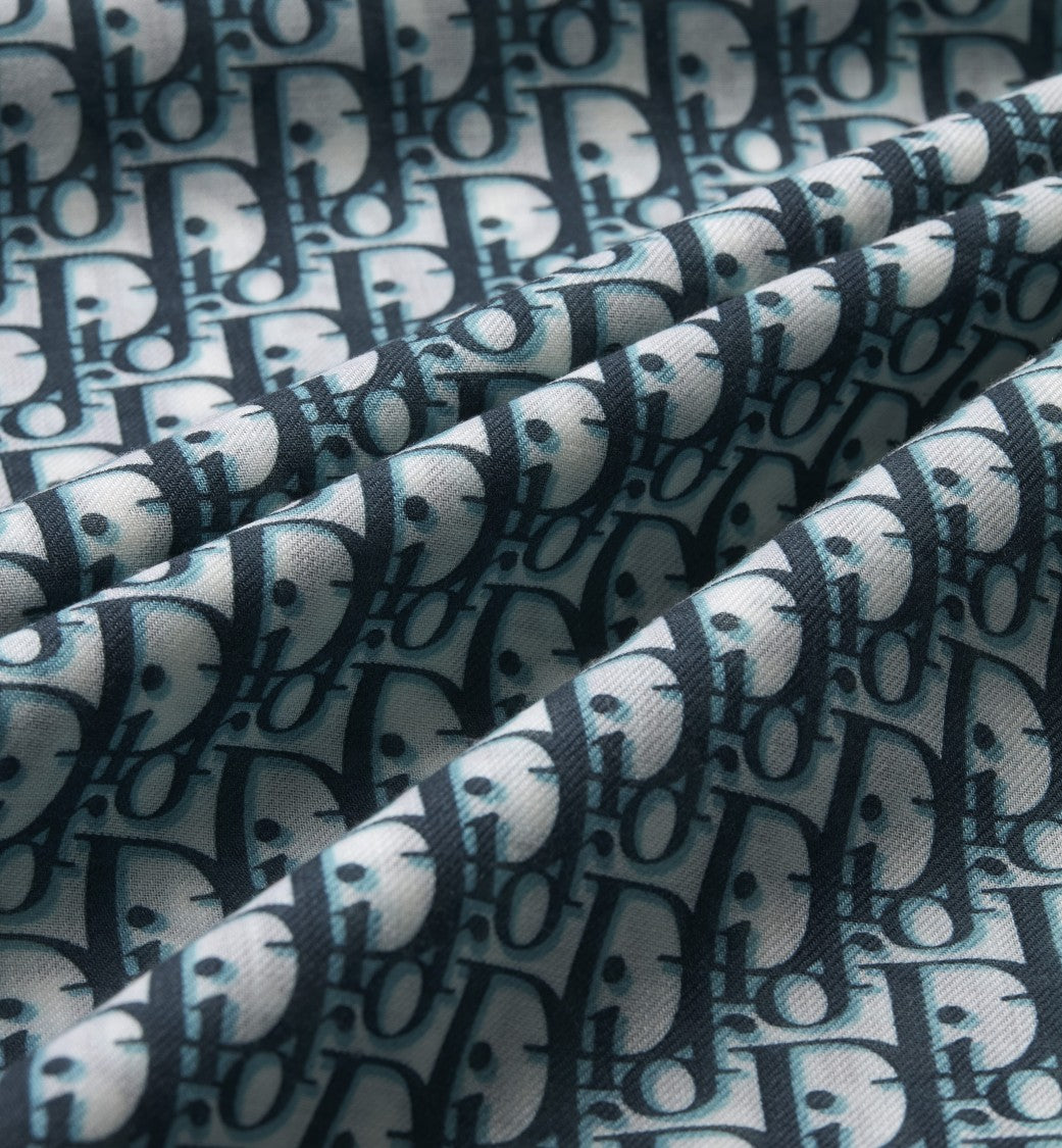 Christian Dior Square Monogram Scarf With Contrasting Edges