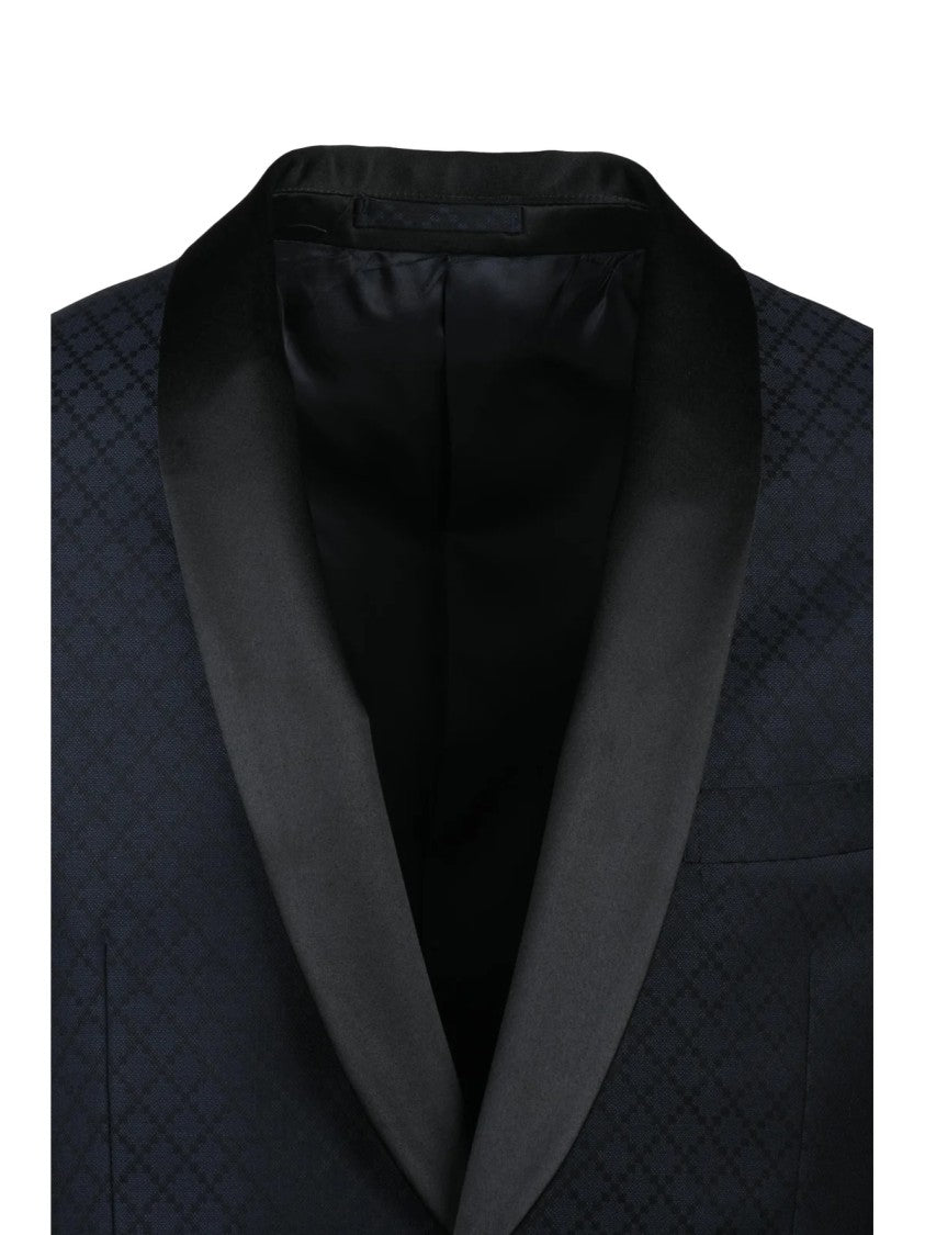 Luigi Bianchi Luigi Bianchi Black Jacket With Satin Lapel