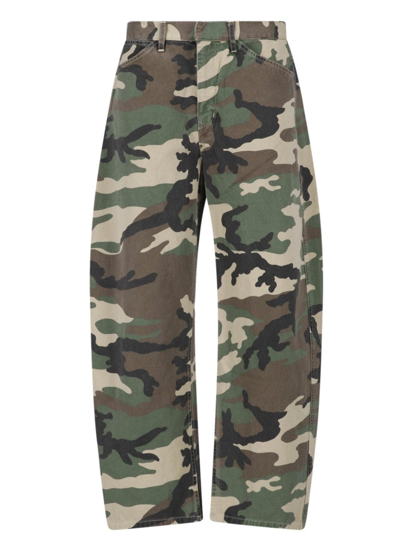 Nili Lotan Multicolor Shon Camouflage Cotton Pants