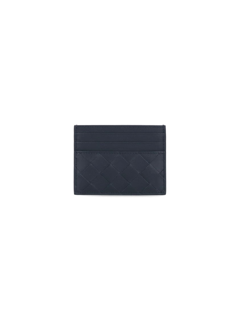 Bottega Veneta Woven Black Leather Cardholder With Six Slots