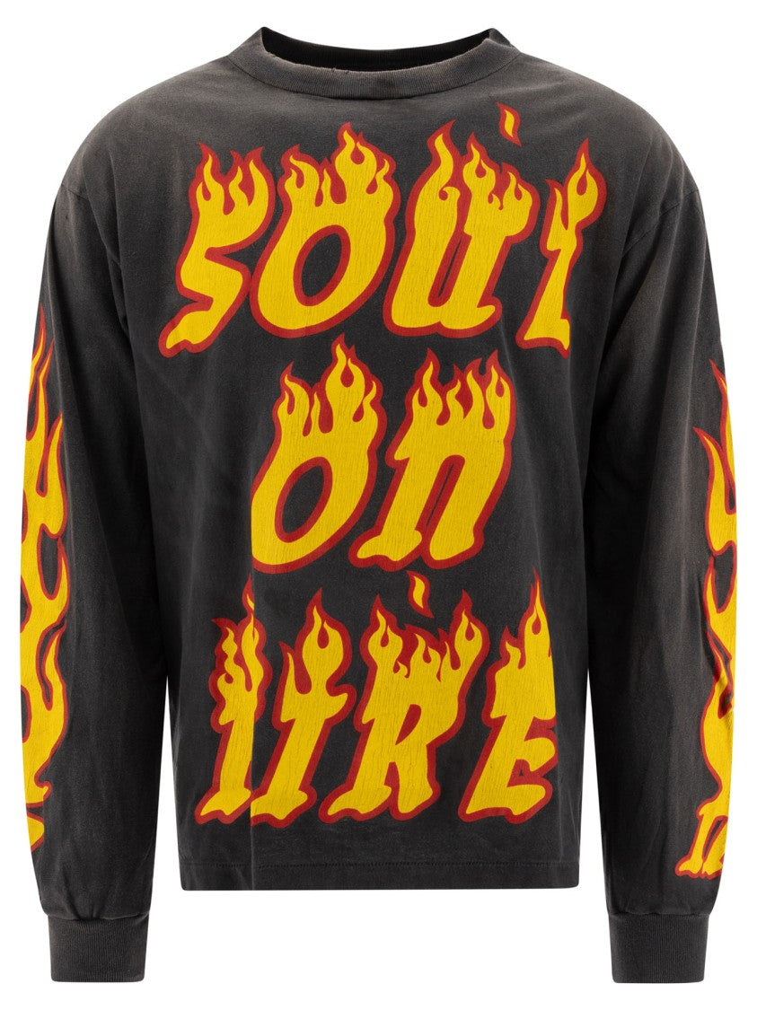 Saint Mxxxxxx Long-Sleeve Graphic T-Shirt
