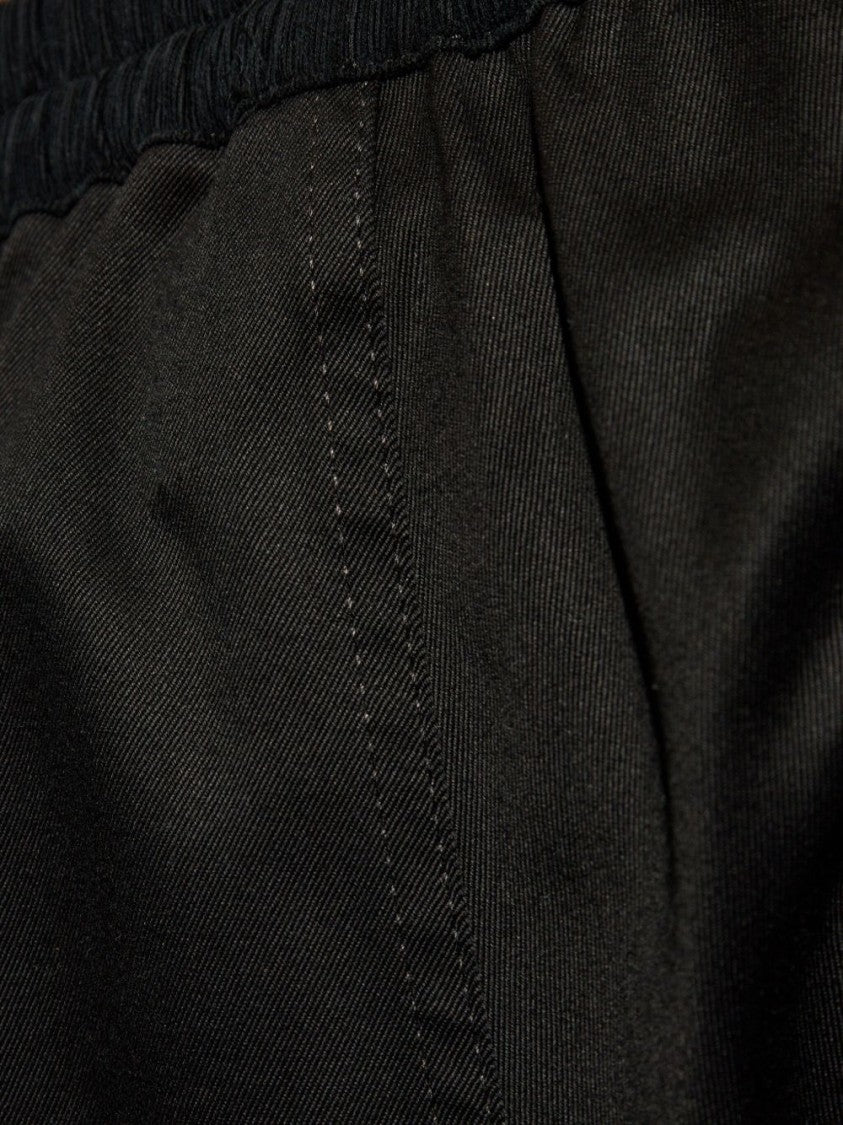 Maison Margiela Black Cotton Pleated Trousers