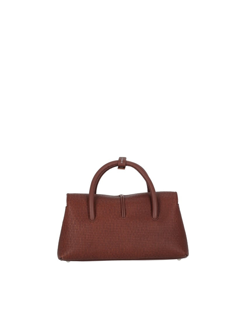 Zanellato Srl Elongated Brown Structured Handbag