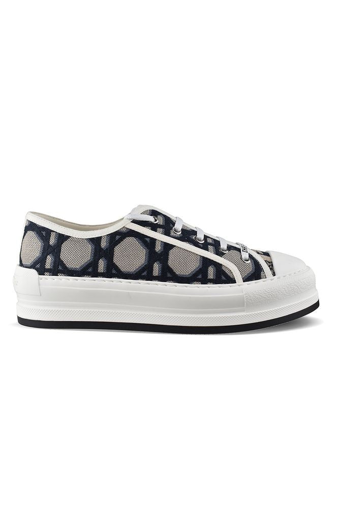 Dior Technical Fabric Low-Top Sneakers With Macro Cannage Embroidery