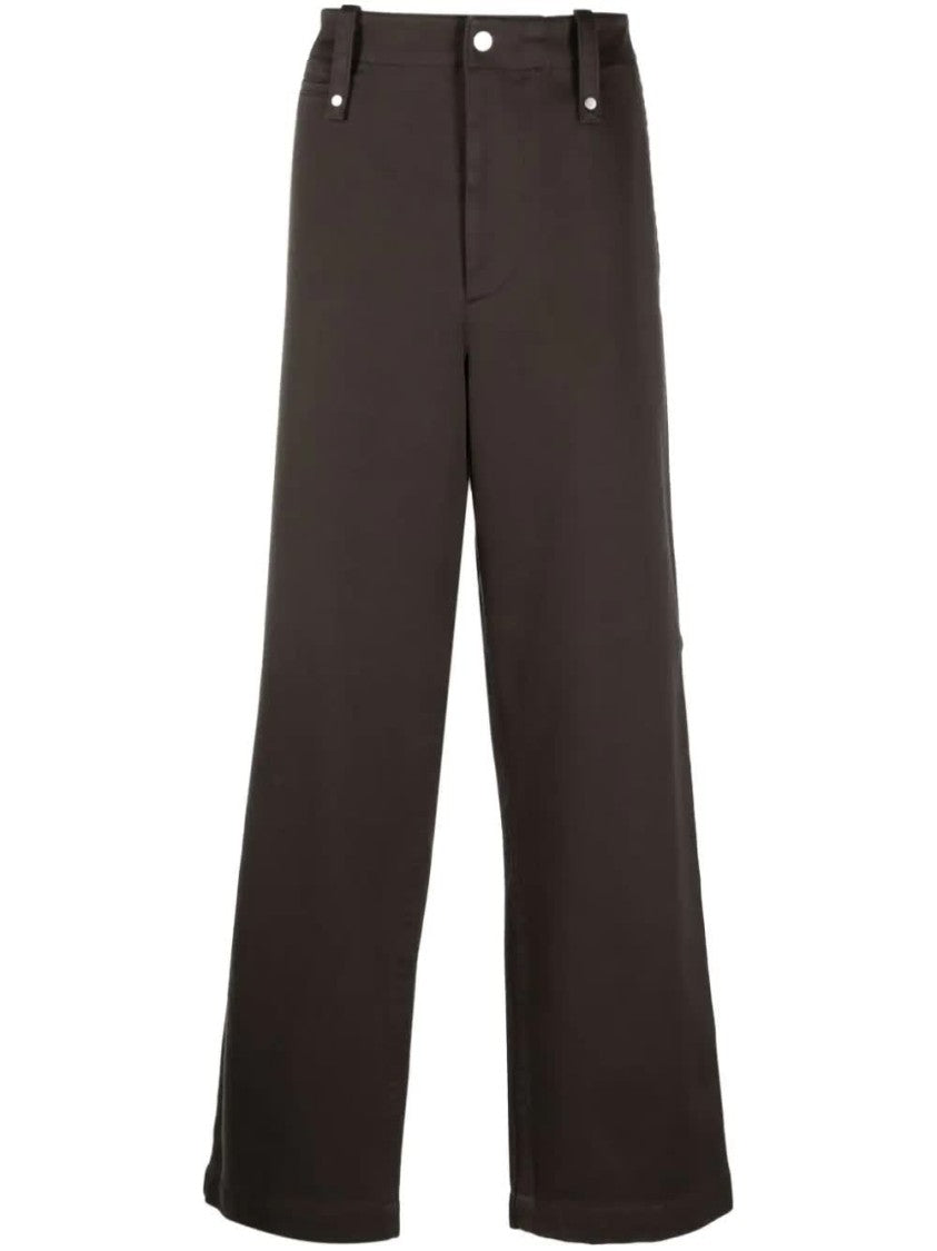Burberry Relaxed Fit Brown Cotton Pants