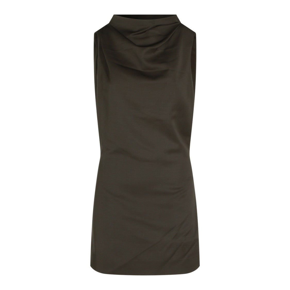 Khaite Astor Mini Dress With Sleek Silhouette And Round Collar