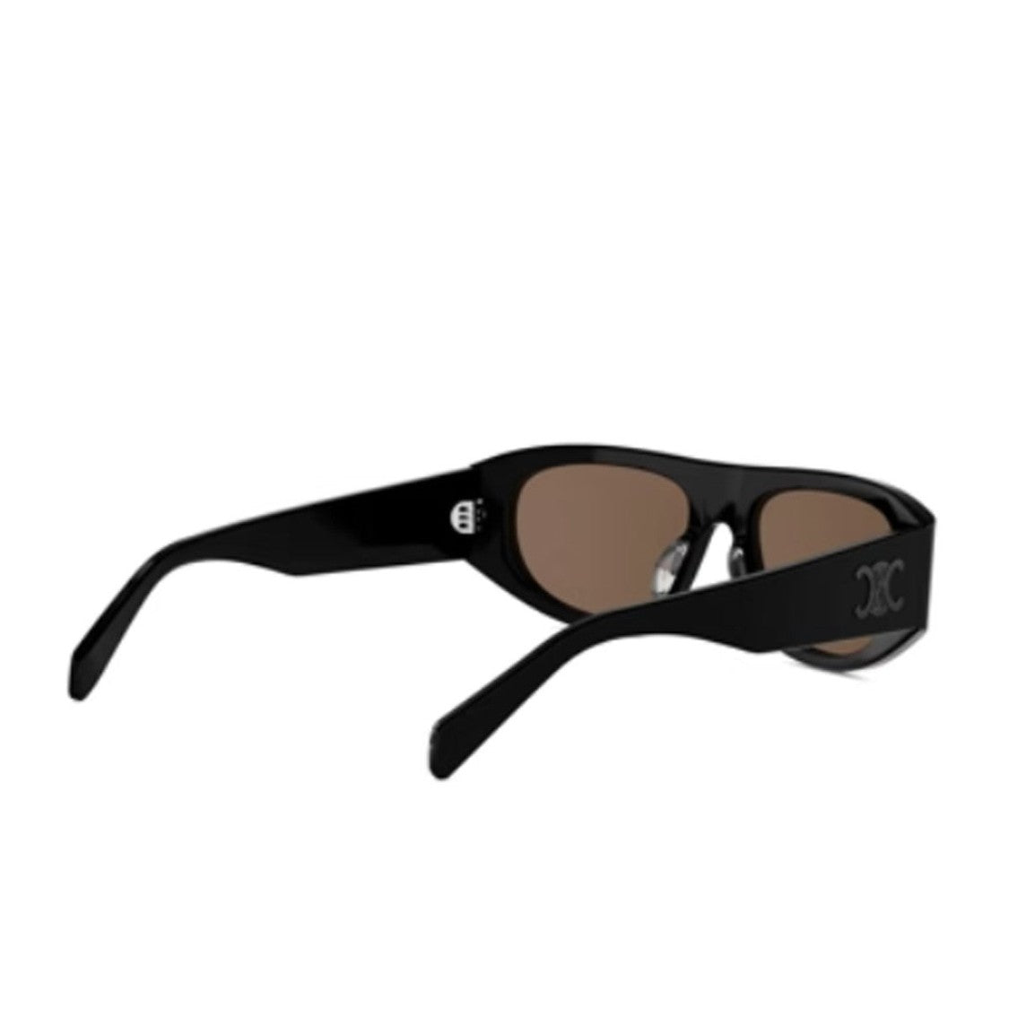 Celine Black Triomphe Acetate Geometric Sunglasses