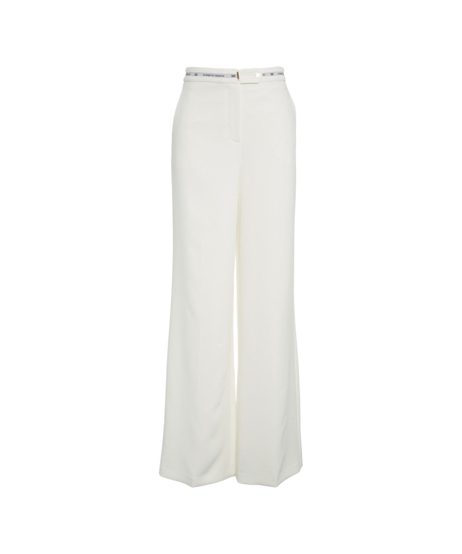 Elisabetta Franchi Wide-Leg Trousers With High Waist