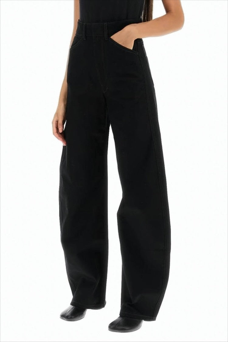 Lemaire High-Waisted Straight-Leg Pants With Minimalist Design