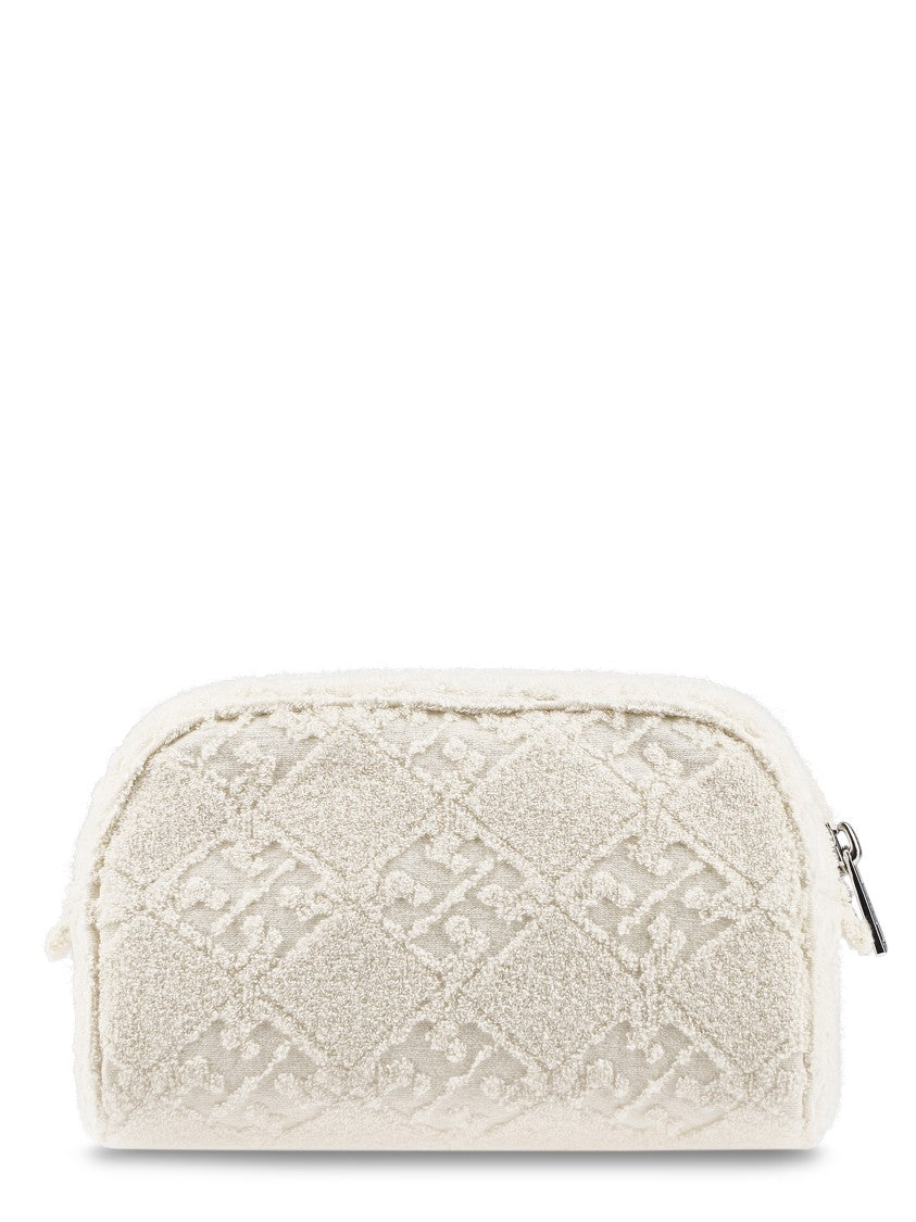Tory Burch Ella Terry Pouch With Textured Exterior And Zip Closure