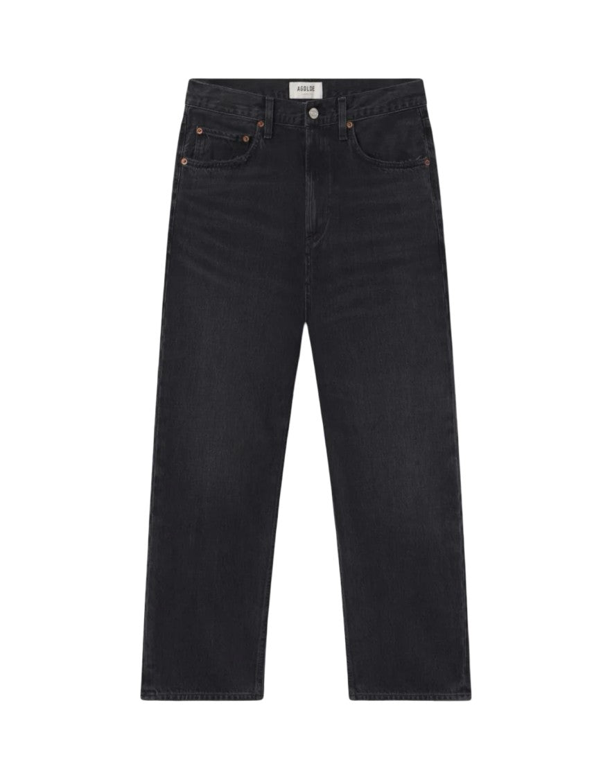 Agolde High-Waisted Straight-Leg Jeans With Vintage Wash Effect