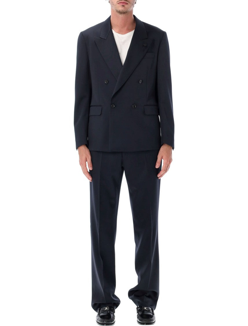 Lardini Double-Breasted Wool Lapel Suit