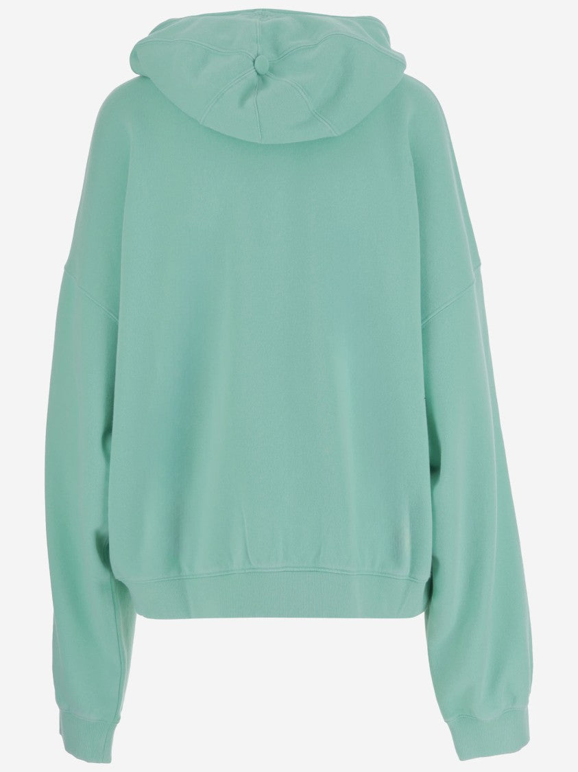 We11 Done Cap-Shaped Hooded Sweatshirt With Embroidered Accents