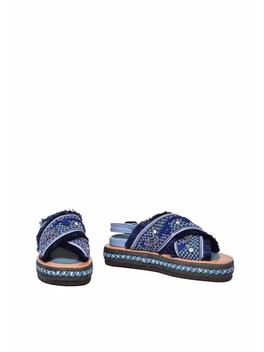 Meher Kakalia Blue Other Fibers Da Gama Sandal