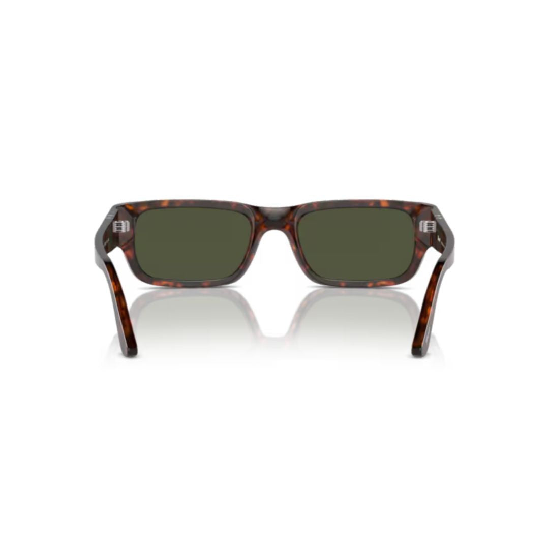 Persol Silver 0Po3347s Tortoiseshell Rectangular Sunglasses