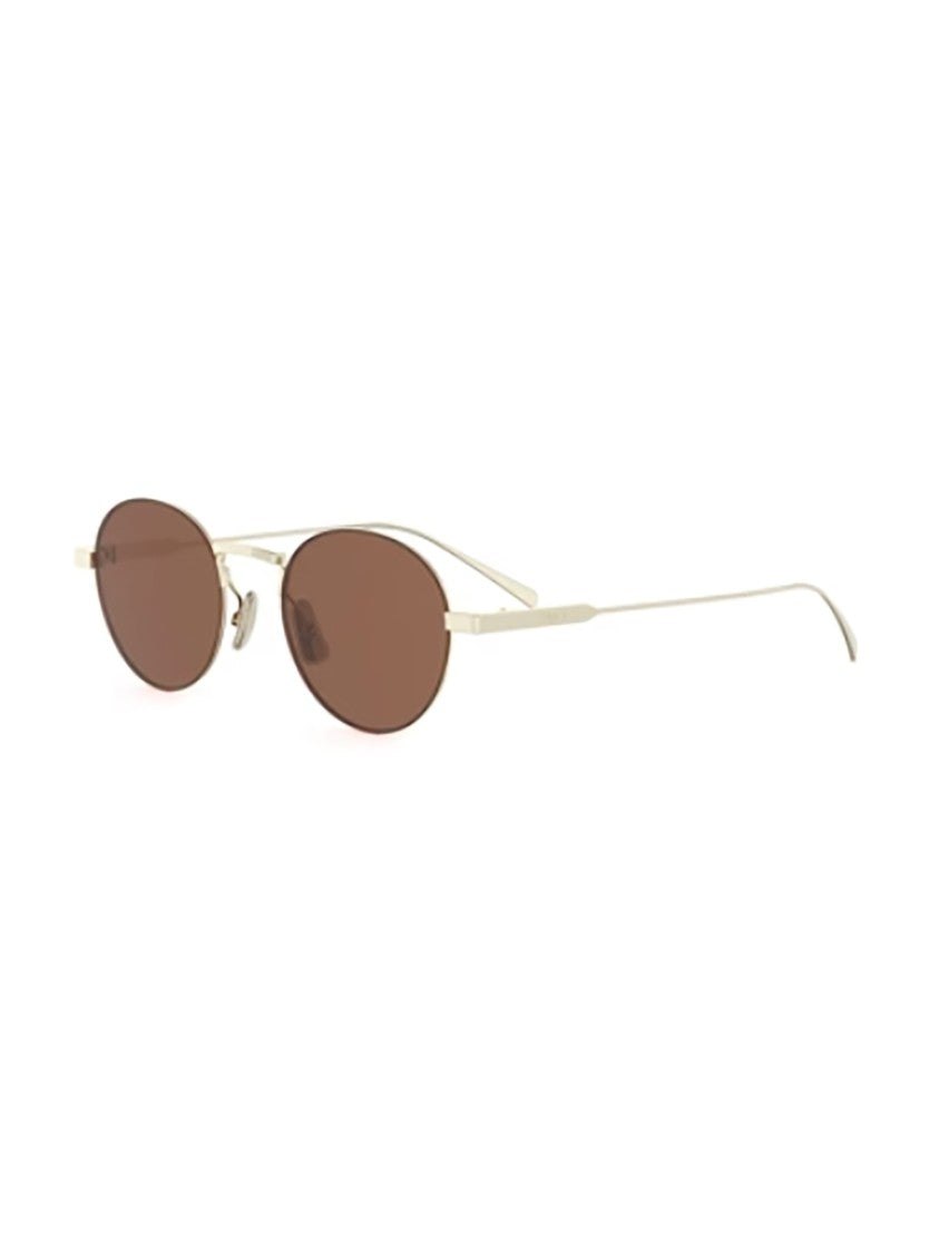 Celine Gold Cl40346u Oval-Shaped Brown Sunglasses