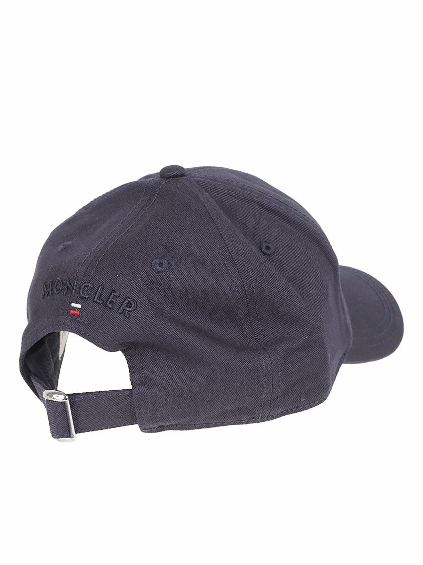 Moncler Baseball Cap With Tricolor Logo Patch And Adjustable Fit