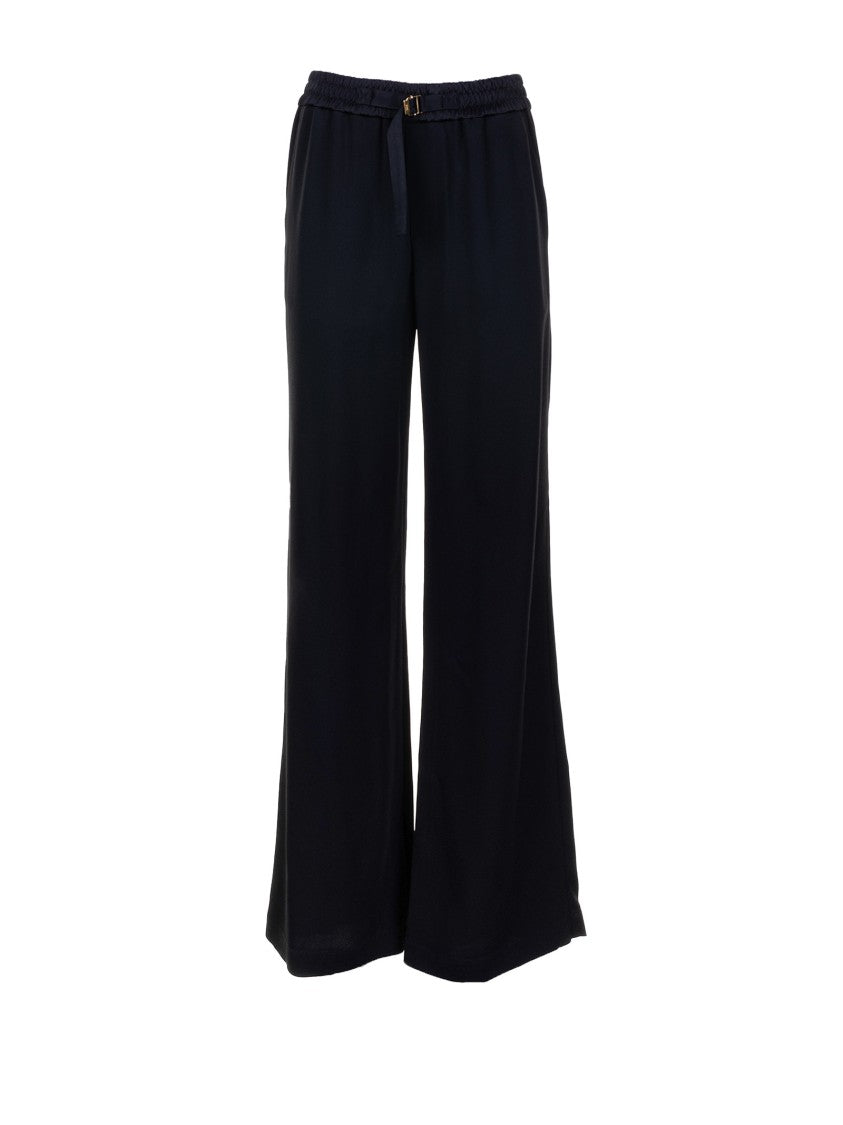 Ami Wide-Leg Black Trousers With Relaxed Fit