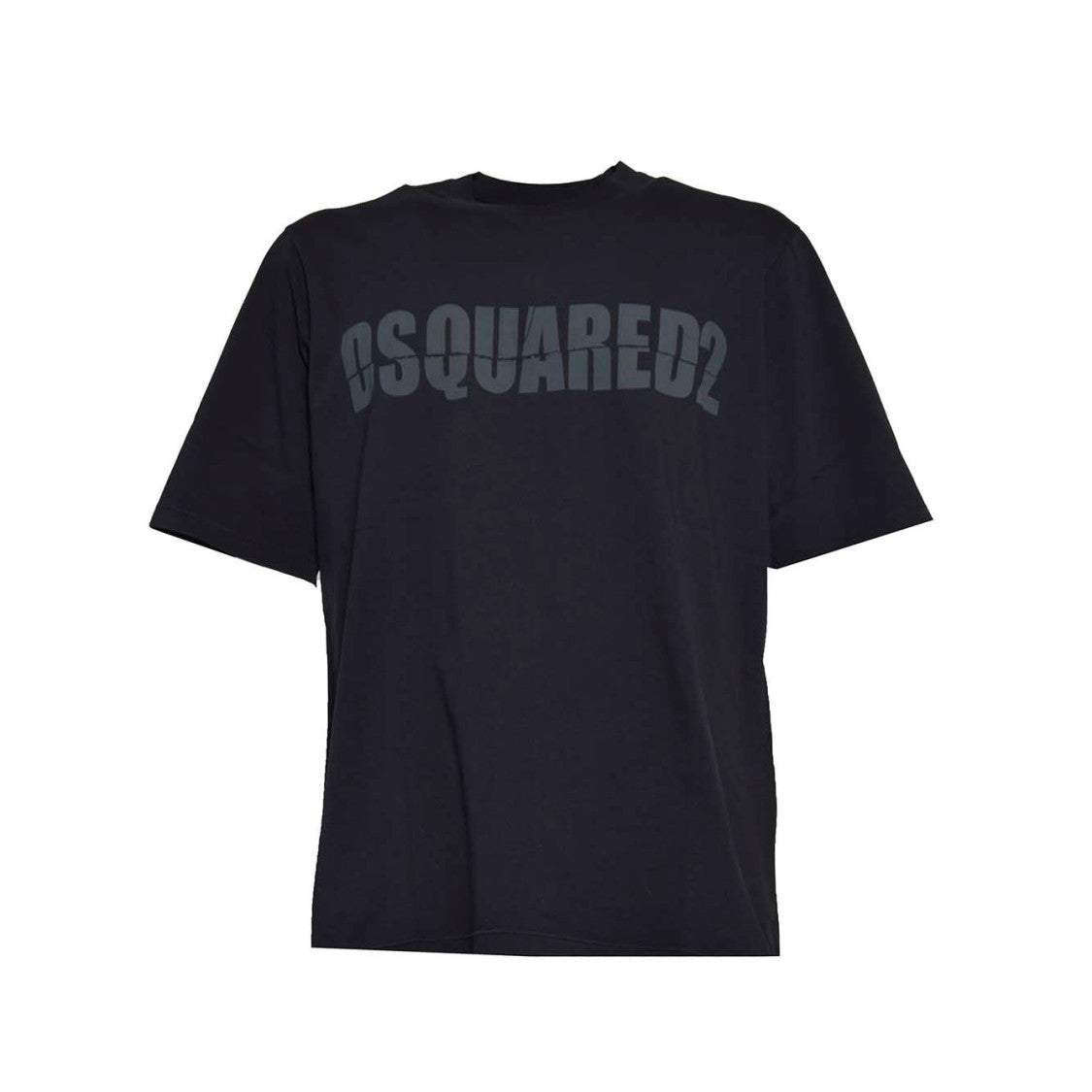 Dsquared2 Black Cotton Loose Fit T-Shirt With Print