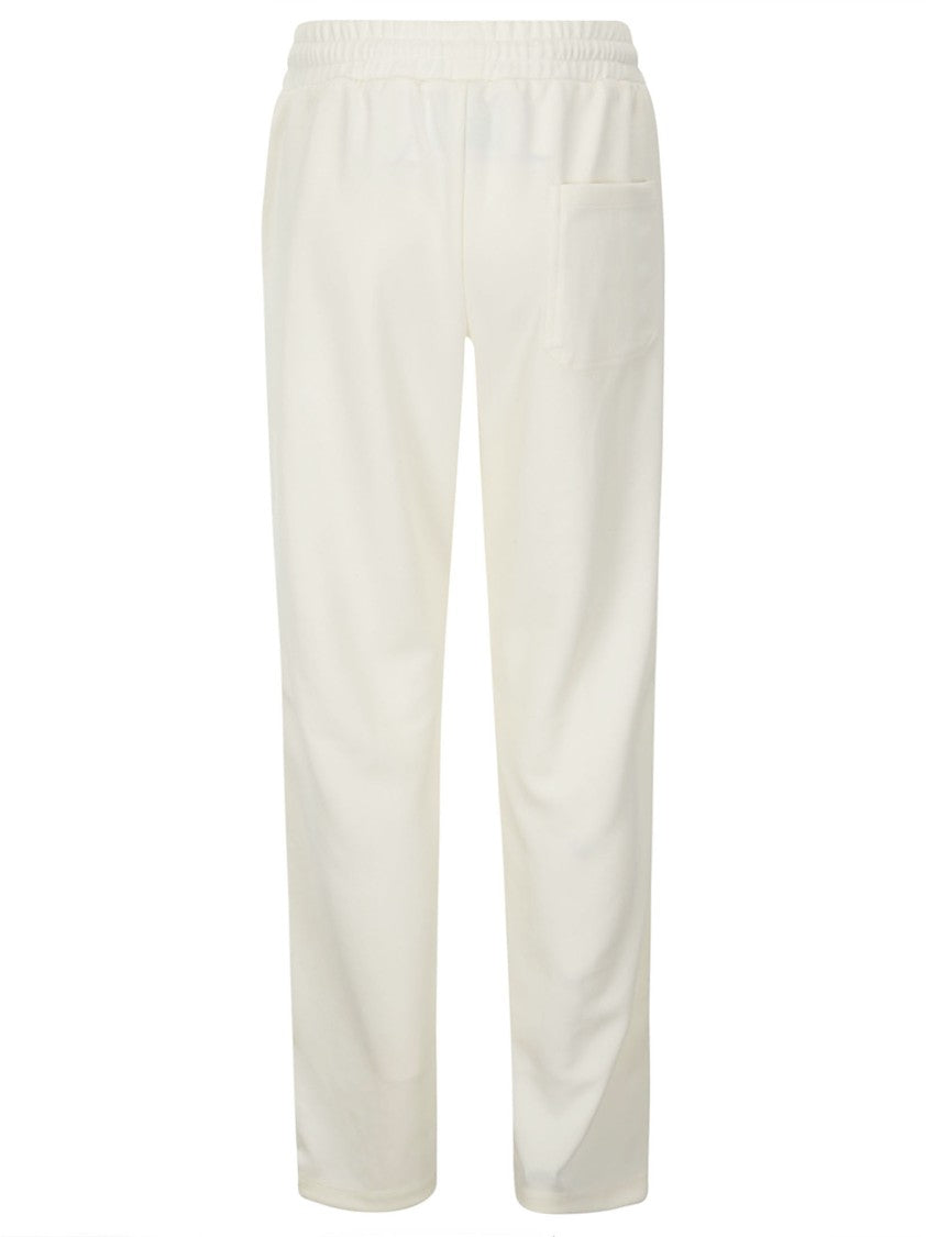 Golden Goose White Joggers With Star Motifs And Wide-Leg Silhouette