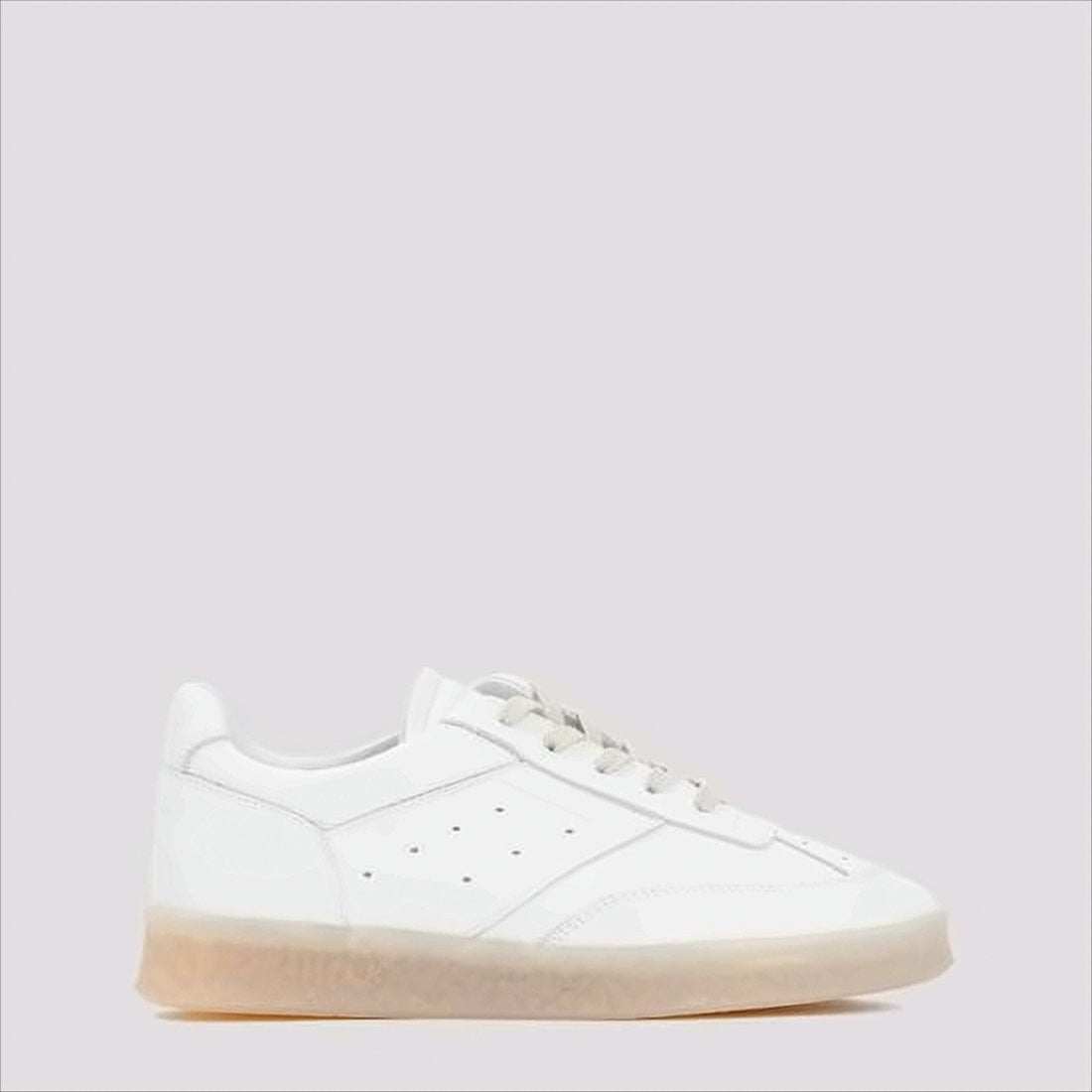Mm6 By Maison Margiela Low-Top Sneakers With Translucent Rubber Sole And Perforated Detailing