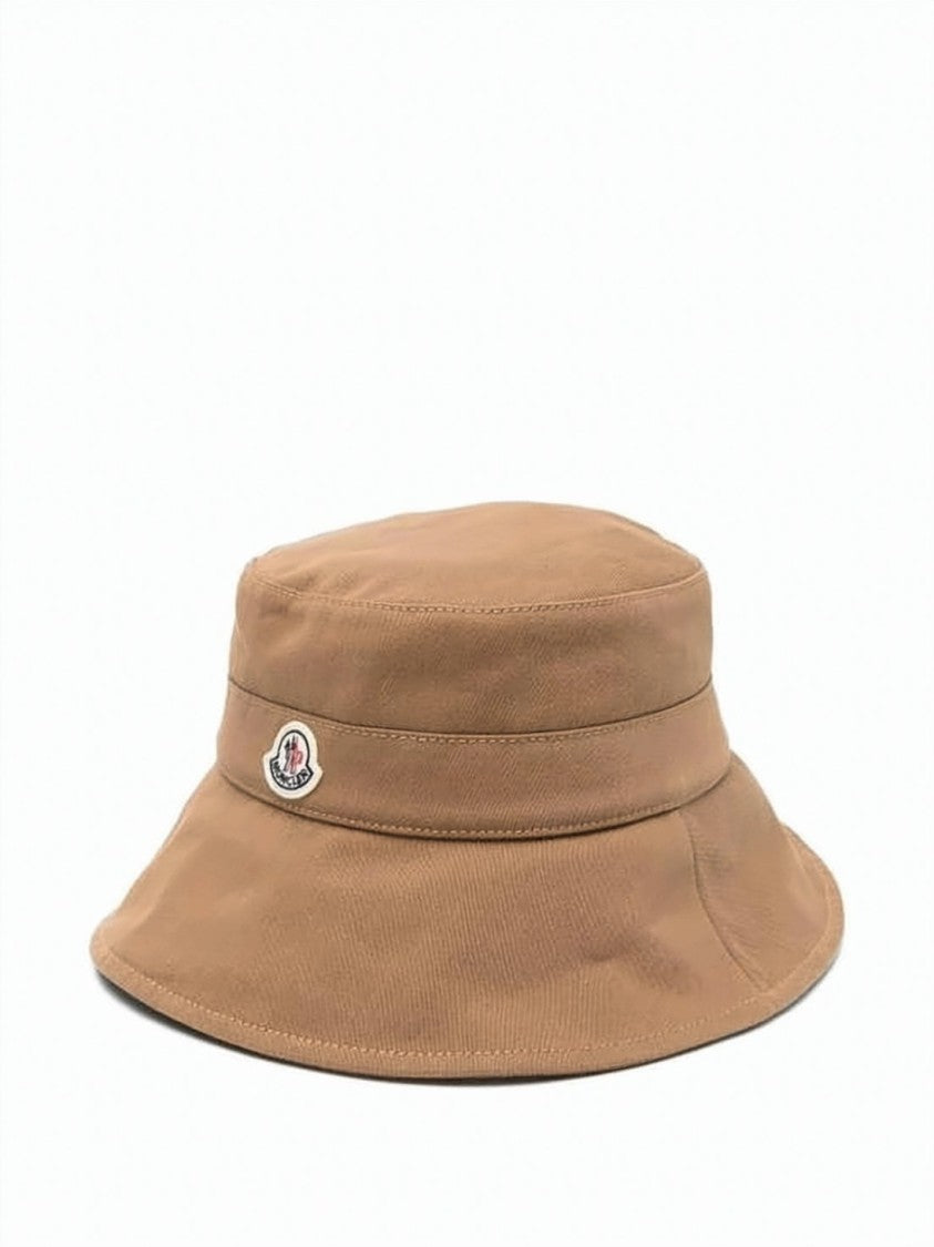Moncler Cotton Bucket Hat With Adjustable Chin Strap