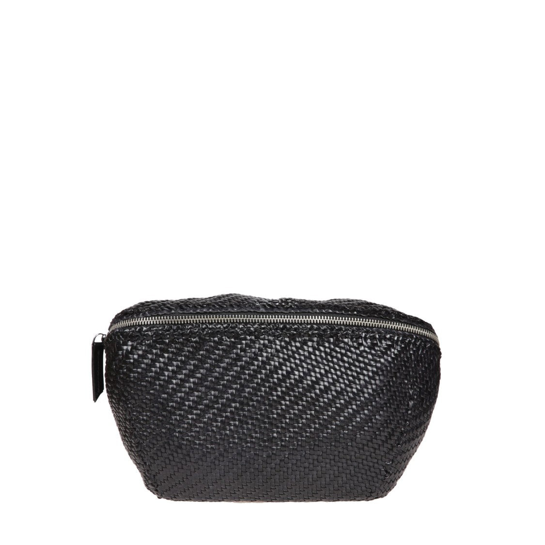 Dragon Diffusion Textured Black Woven Bag With Zippered Closure